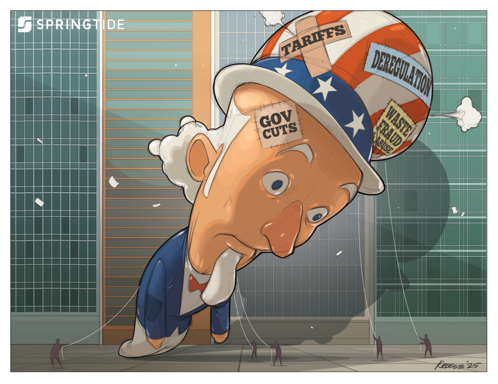 SpringTide Cartoon 2025 02 28 Rain on the Parade Rebranded